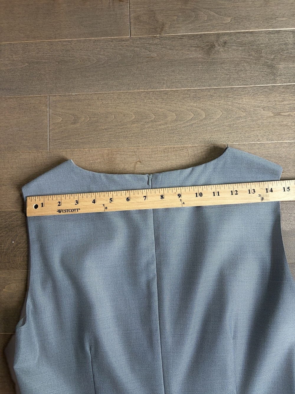 Max Mara Grey Ruched Midi Dress Wool/Silk Blend sz 6-8 - Picture 5 of 5